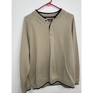 ALFANI Shirt L Baseball -Collar Long Sleeve Quarter-Snap Pullover